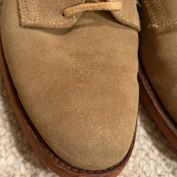L.L.Bean Made in USA Suede Bucks Men’s 8.5 Tan Oxford Shoes - Picture 13 of 14